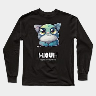 Funny outfit for lovers, cat, gift "MIOUH" Long Sleeve T-Shirt